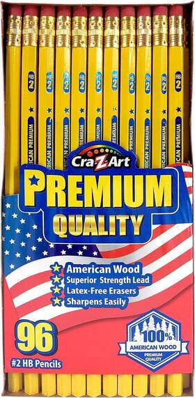 12038 Cra-z-art Wood Cased Unsharpened #2 Hb Yellow 24 Count Pack Of 1