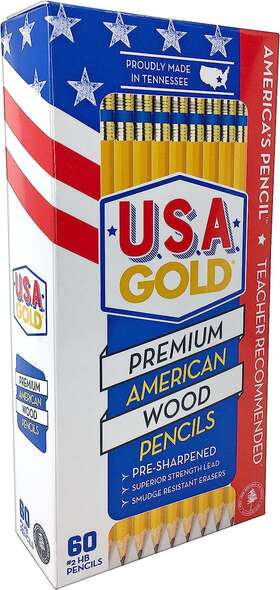85801-24 Cra-z-art U.s.a. Gold Pre-sharpened American 1 Count Pack Of 60 Yellow
