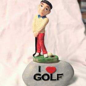 G00202 Crown Point Collectibles I Heart Golf 6 Inch Weighted Figurine Paperweight Gift New