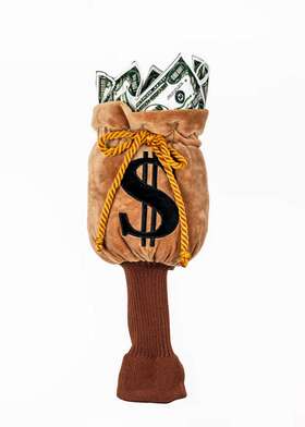 Daphnes 710489877450 New Headcovers Money Bag 460cc Driver Golf Headcover