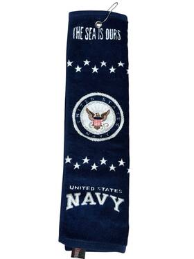 Datrek 840254110090 New U.s. Navy Blue Military Tri-fold 20.5 Inch X 5.5 Golf Towel United States