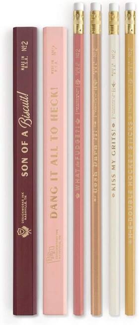 Dps-2185 Designworks Ink Old School Swear Words Engraved Pencil