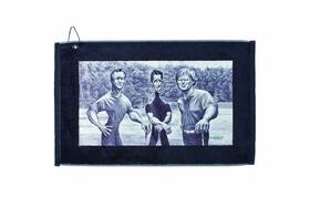 Dvst18466h-b Devant Sport Towels Dvst18466h-b/w The Big Three Golf Towel Black 16x25