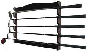 Displaygifts Gc05-mah 5 Golf Clubs Display Wall Mounted Rack Solid Wood Case Mahogany Finish