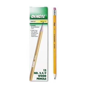 12875 Dixon Oriole Woodcase Pencil #2.5/f Medium 12 Count Pack Of 1 Yellow