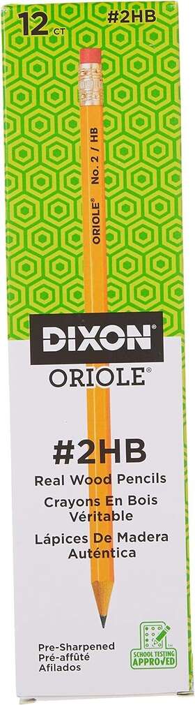 12886 Dixon Oriole Presharpened Pencil 12 Count Packaging May Vary Yellow