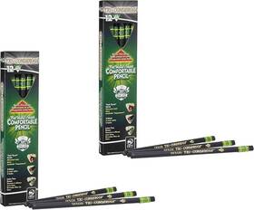 Dix22500 Dixon Tri-conderoga Triangular #2 Pencils Wood-cased Black 2 Packs