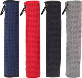 Dmwespe 788046397178 4 Pack Golf Towels 11.8 Inch X Microfiber Towel Black Grey Red Blue