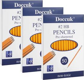 Dp001-hb150 Doccuk Premium Yellow Pre-sharpened Bulk #2 1 Count Pack Of 150