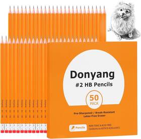 663466 Donyang 50 Pack Pre-sharpened #2 Pencils With Erasers Count Of 1 Yellow