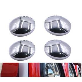 Dreamdragon Lsot001031 4 Pcs Chrome Metal 8 Inch Dome Style Hub Caps Compatible With Semi Truck Rear