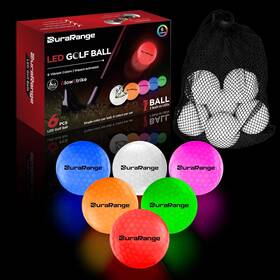 Dr-f025-sl6 Durarange Glow In The Dark Golf Balls - Glowstrike- Impact Activated- Single Color- 6pk