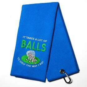 Golf-032 Dyjybmy Golf The Way I Do Towel Embroidered 23.6 15.7 Black