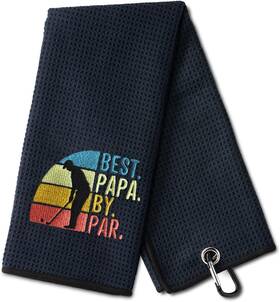 Golf160 Dyjybmy Best Papa By Par Funny Golf Towel Embroidered Towels For Large