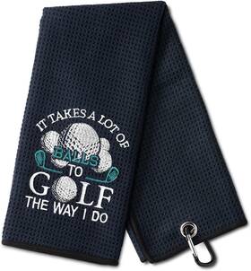 Golf166 Dyjybmy It Takes A Lot Of Balls To Golf The Way I Do Funny Towel Large