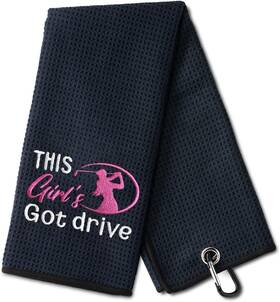 Golf168 Dyjybmy This Girls Got Drive Funny Golf Towel Embroidered Towels Large