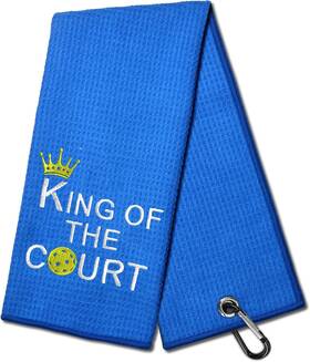 Golf189 Dyjybmy King Of The Court Funny Golf Towel Embroidered Towels For Small
