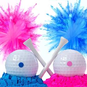 Cabin-a03 Dylans Cabin Gender Reveal Exploding Golf Balls - 1.5 Inch 1 Blue Pink