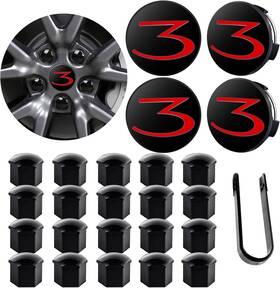 Easyiki Direct 617737100844 Wheel Cap Kit For Tesla Model 3 Center Hub Cover 19 Inch Wh