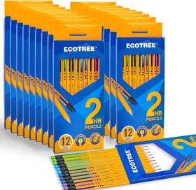 202405 Ecotree Pre-sharpened Pencils #2 Wood-cased 1 Count Pack Of 216 Yellow