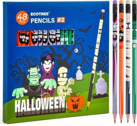 Halhb-12 Ecotree Pre-sharpened Halloween Pencils #2 1 Count Pack Of 48