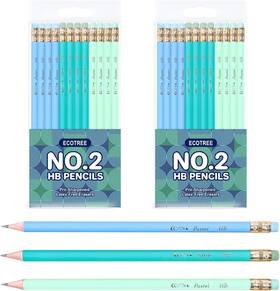 Jsdpa-10 Ecotree Pencils #2 Pre-sharpened 1 Count Pack Of 24 Blue And Green