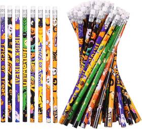 Ehp02-48-n Emzrivo 48 Pieces Halloween Pencils Assorted 1 Count Pack Of Multicolor
