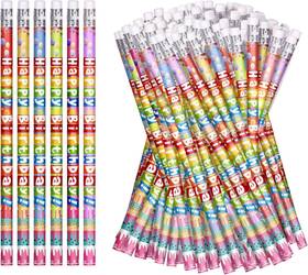 Em-bpfk-120 Emzrivo 120 Pcs Happy Birthday Pencils Colorful 1 Count Pack Of Multicolor