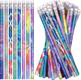Em-cgpc-48 Emzrivo Wooden Pencils With Eraser Assorted Colorful 1 Count Pack Of 48 Multicolor