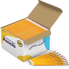 Enday 1811 #2 Pencils Bulk - 500 Pack 1 Count Of Yellow