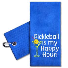 Lgt006 Erhachaijia Pickleball Is My Happy Hour Embroidered 23.6x15.7 In Blue