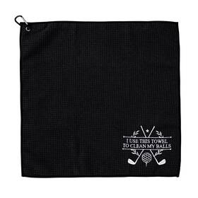 Gtbk01 Esseur Embroidered Golf Towel With Hooks 15.7x15.7 Inch Black-style 2