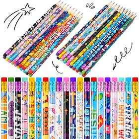 Lan-estune-1952 Estune 40 Pcs Christian Bible Verse Pencils Bulk With 1 Count Pack Of