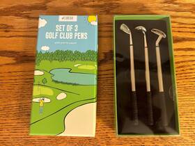 Eureka 034142690213 Set Off 3 Ballpoint Golf Club Pens - New In Box