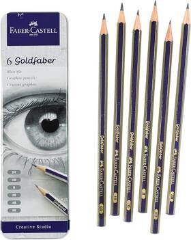 Fc900010t Faber-castell Graphite Sketch Pencil Set - 6 Pencils 2h Hb Multi