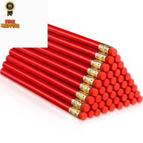 Ga-fainne-273 Fainne 48 Pcs Jumbo Pencil Wooden With Count Pack Of 1 Red