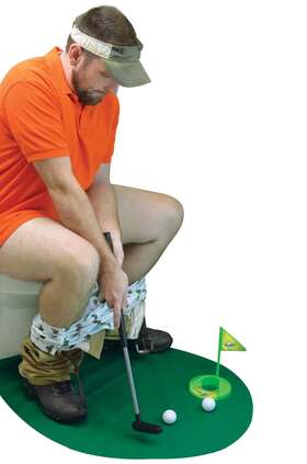 Fon-10045 Fairly Odd Novelties Potty Putter Toilet Time Golf Game - Green