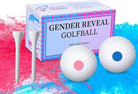 Gr-gl003 Fiekeicc Gender Reveal Golf Balls Exploding Regular Ball Sized 1blue&1pink