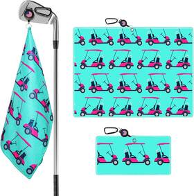 Finger Ten 028753088083 Golf Towels For Bags Value 2 Pack 14 In X 42 Cart&blue
