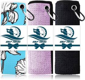 Gt0010 Finger Ten Golf Towel 15.7l Inch X 15.7w Lily&purple&black