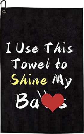 Fivgftl1015 Fivzhh Microfiber Golf Towels For Bags With Clip Funny 15.7x23.6 Black Yellow