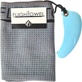 Flx-shot Disc Golf 850030320971 Flightowel Towel Warm-up For Microfiber Blue