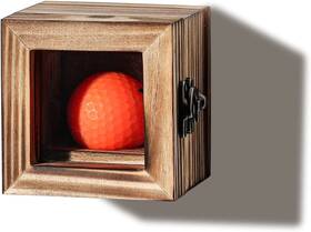 Freezing Point 445049676664 Golf Ball Display Case Hole In One Small Wood Shadow Box Wall Rack Hol