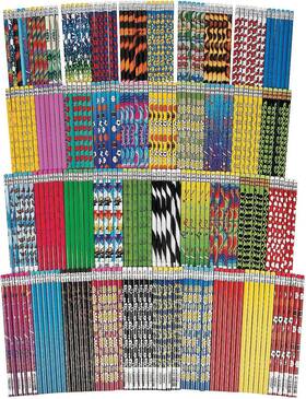 Fun Express 780984495954 Mega Pencil Assortment - Assorted Bulk Pencils 250 Designed Cute