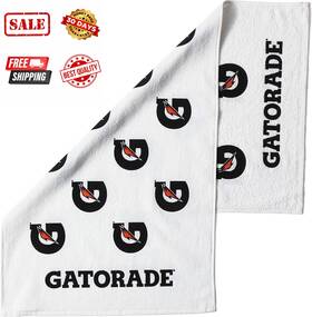 10052000498865 Gatorade Sideline Towel White 39 X 21 Inch One Size