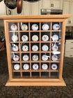 Gb20-maho Displaygifts Solid Wood Golf Ball Display Case Cabinet Rack With