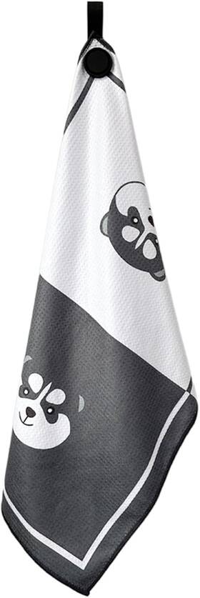Gb00013300 Gbourly Magnetic Golf Towels With Clip Microfiber Waffle White And Gray Husky