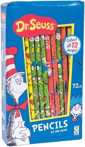 68508 Geddes Raymond Dr Seuss Number 2 Pencils For 72 Count Pack Of 1 Multicolor