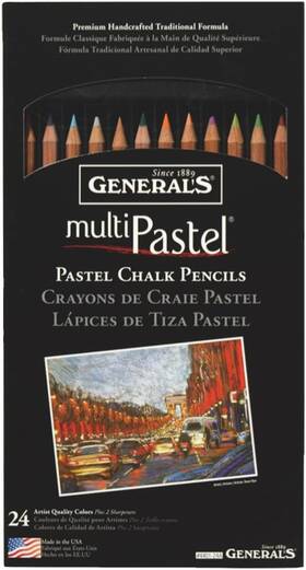 4401-24a Generals General Pencil Multi Pastel Pencils 24-pack Assorted