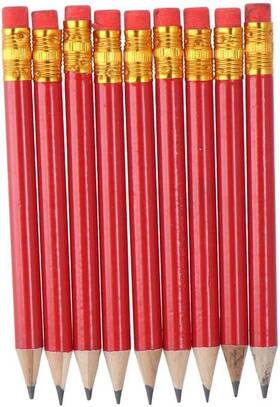 Fbawyt0339-3 Getcoupon Fbawyt0339-3/4h069 72 Pieces Golf Pencils Half Mini 1 Count Pack Of Red